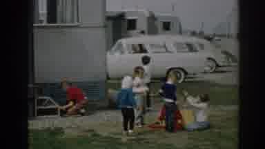 Ephesus Turkey (1962): Young Kids Playing In A Yard While A Larger Kid Is Kneeling