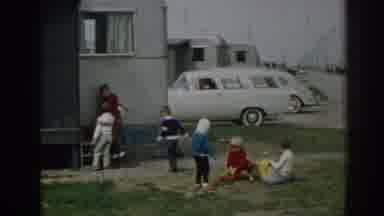 Ephesus Turkey (1962): Seven Children Play In Yard Of Small White Building On A