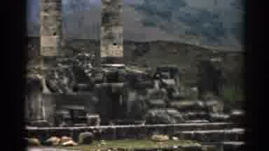 Ephesus Turkey (1962): Man Walking Down A Gargantuan Step Near Colossal Pillars