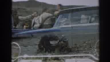 Ephesus Turkey (1962): Retro Car And A Gathering Of People In An Open Field
