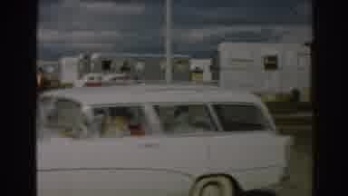 Ephesus Turkey (1962): A White Station Wagon Parks In A Travel Trailer Park