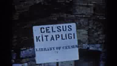 Ephesus Turkey (1962): Sign White Board With The Word Celsius Digitalis Library Of
