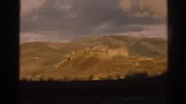 Ephesus Turkey (1962): Mountain Is Seen Buildings Houses Skyline Clouds Trees