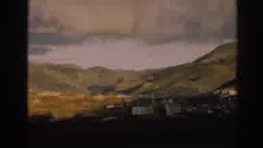 Ephesus Turkey (1962): Panning Of Pretty Landscape During A Sunset Over A Village