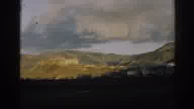 Ephesus Turkey (1962): A Mountain Seen With Large Clouds In The Distance As The