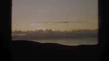 Ephesus Turkey (1962): View Of Gold Sunset Behind Puffy Clouds On A Clear Evening