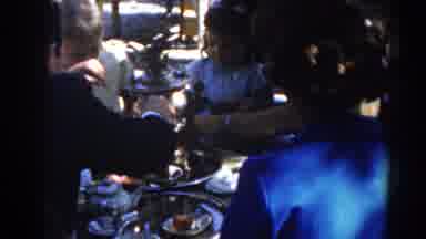 Ephesus Turkey (1962): People Gathered Around The Table Socializing