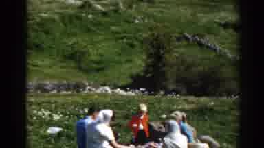 Ephesus Turkey (1962): View Of People Having Picnic In Green Field On A Sunny Day