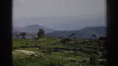 Ephesus Turkey (1962): Close Up Shot Flying Over A Cliff And Through A Valley