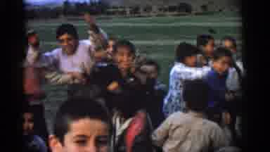 Izmir Turkey (1962): Kids Having Fun Celebrating Standing In A Group Outside Near