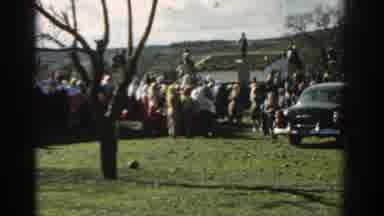 Izmir Turkey (1962): People Gathered Around A Statue In A Field During The Day