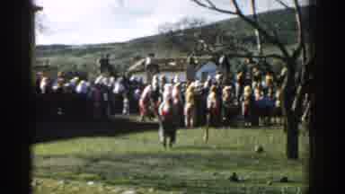 Izmir Turkey (1962): Several Gathered Outdoors Celebrating