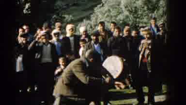 Izmir Turkey (1962): Meet Of Men Playing And Dancing In Festive Celebration In