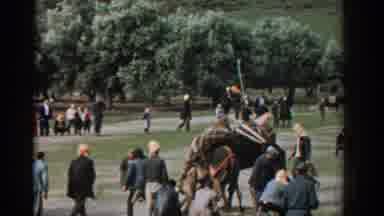 Izmir Turkey (1962): The Two Camels Wrestle Each Other As People Watch And Back