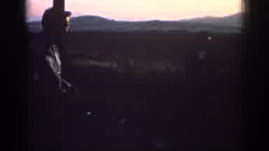 Rhodes Greece (1962): Two Men Talking And Laughing During Sunset In A Field
