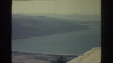 Rhodes Greece (1962): A Mountain In The Horizon And The Sea Right Next To It With