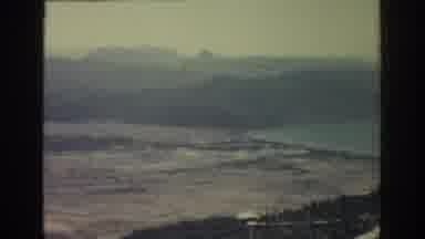 Rhodes Greece (1962): Wide Shot Ola Landscape Of A Beach Mountains And Fields