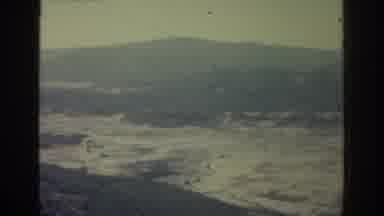 RHODES GREECE-1962: Aerial View Of Valley, Hills And Mountains With Homes