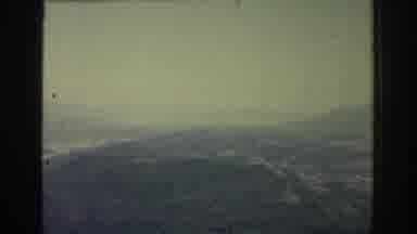 Rhodes Greece (1962): Camera Pans Around Showing Foggy Landscape And Forests And