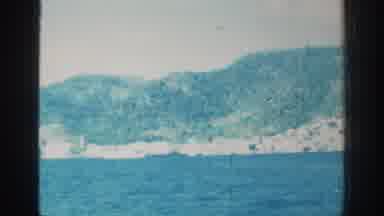 Rhodes Greece (1962): Old Footage From A Boat We See The Water And Houses Next To