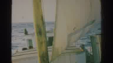 RHODES GREECE-1962: Sailboat In Calm Water