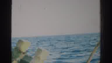 Rhodes Greece (1962): Man In A Wooden Boat On The Ocean