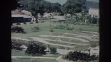 Rhodes Greece (1962): A Green Garden With Some Trees In A Mansion Area