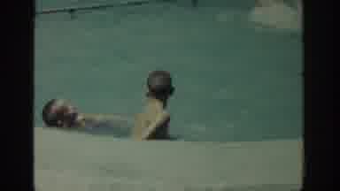 RHODES GREECE-1962: Children Playing And Swimming In Pool