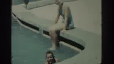 Rhodes Greece (1962): Family Having A Lovely Time By The Pool In The Best Time Of