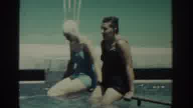 Rhodes Greece (1962): People Lounge And Play In The Neighborhood Pool On A Summer
