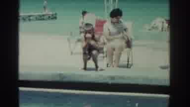 Rhodes Greece (1962): Cooling Off On A Hot Summer Day By The Pool