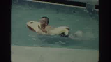 Rhodes Greece (1962): Cute Kid Has Fun At A Club Pool During His Holidays