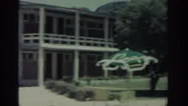 Rhodes Greece (1962): View Of White Sandy Beach And Green Poolside Umbrella On A