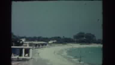 RHODES GREECE-1962: Clip Showing A Shore Of A Lake And Its Vast Surroundings