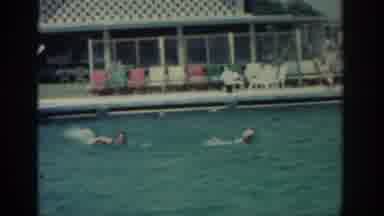 Rhodes Greece (1962): People Have Fun While Swimming In A Club Pool