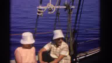 RHODES GREECE-1962: Vintage Footage Of A Couple Sailing In Summer