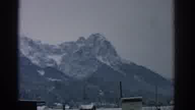 Munich Germany (1963): Mountain With Snow And Unreadable Sign