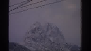 Munich Germany (1963): View Of Snow Covered Mountain And Telephone Wires On A