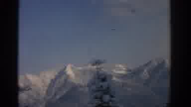 Munich Germany (1963): View Of Snow Covered Mountain Trees And Blue Sky On A Clear