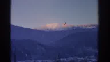 Munich Germany (1963): Snow Filled Mountain Peaks In Sky