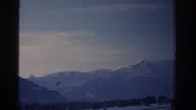 Munich Germany (1963): Sunsets In The Mountains Full Of Snow White And And Might