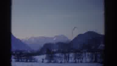 Munich Germany (1963): View Of Snow Covered Mountains And Trees On A Sunny Winter