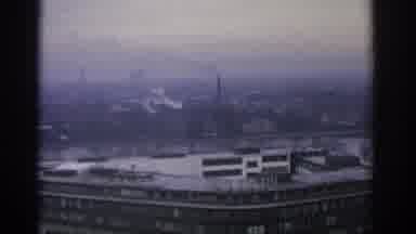 WARSAW POLAND-1963: Pollution In The City Makes A Grey Hue In The Sky And