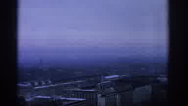Warsaw Poland (1963): Vintage Clip Of City Skyline From Window In Tower
