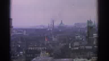 Warsaw Poland (1963): Aerial View Of City Buildings And Plane Tail On A Clear Day