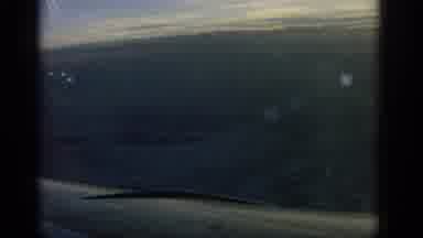 WARSAW POLAND-1963: Aerial View of Sea from Airplane Window