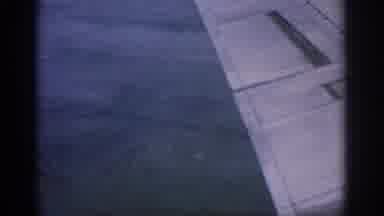 WARSAW POLAND-1963: Night Flight Over Warsaw From Airplane Window