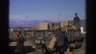 Zurich Swizterland (1963): Man Loads Truck With Cardboard Boxes