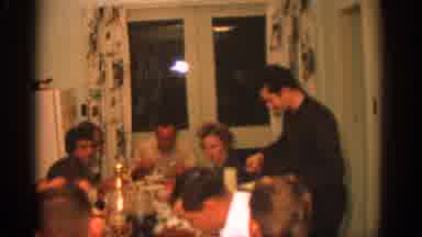 ZURICH SWIZTERLAND-1963: A Family Sharing A Dinner Meal Including Spaghetti