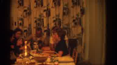 Zurich Swizterland (1963): Girl Wearing Brown Dress Walks To Table Waiting For